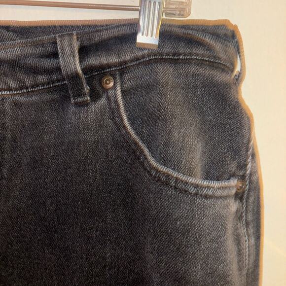 Vintage Lee Black High Waisted Tapered Jeans 16P Petite 80s 90s Made in USA - Picture 5 of 12
